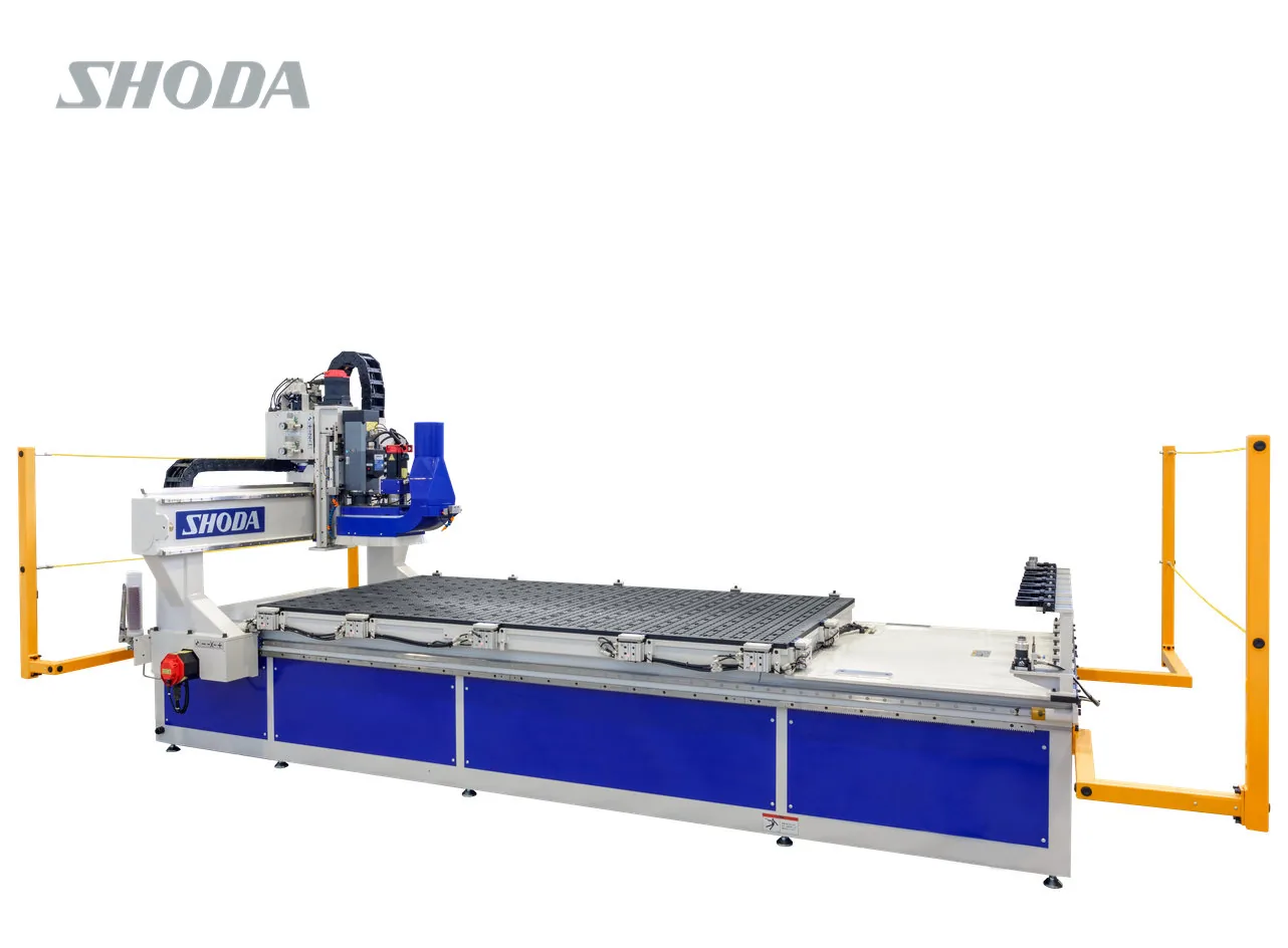 SHODA(庄田鉄工)BS101C は、SHODAのベーシックガントリーNCルータ BS101 をベースに、C軸旋回機能を備えた4軸制御マシニングセンターです。